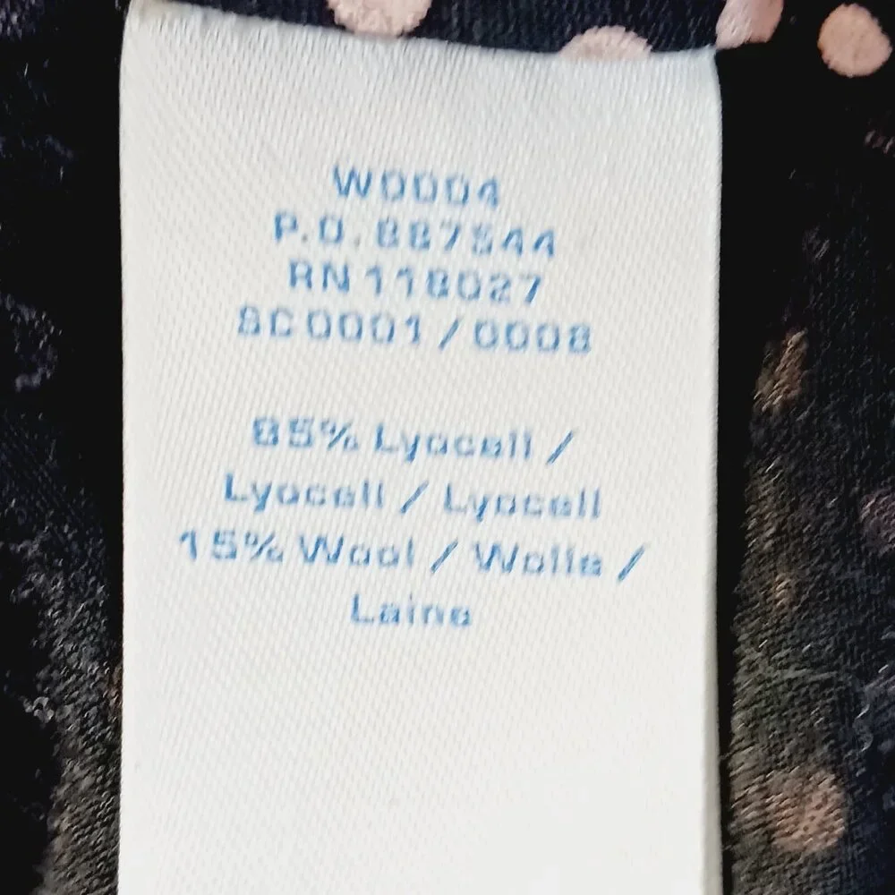 Boden, Women's Top, Size 8, Black with Soft Pink Dots, Lyocell and Wool Blend - Picture 15 of 16